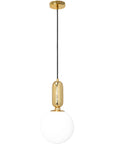 Lampa Sufitowa Wisząca Szklana Metalowa APP474-1CP Złota