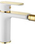 Bateria bidetowa Rea Bloom biało złota White Gold