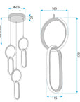 Lampa Wisząca Led G077-3cpr Złota 8