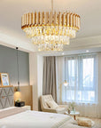 Lampa Wisząca z Kryształami 312359 ZŁOTA