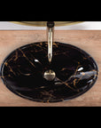 Umywalka nablatowa REA Pamela Black Marble Shiny 5