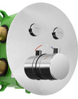 Zestaw Prysznicowy Podtynkowy LUNGO MILER CHROM z termostatem + BOX