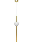 Lampa Sufitowa Wisząca Długa LED APP475-CP Złota
