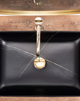 Umywalka nablatowa REA Inga Black Marble Mat