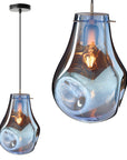 Lampa Sufitowa Wisząca Szklana APP327-1CP NIEBIESKA
