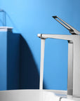 Bateria Umywalkowa REA PARKER Nikiel Szczotkowany INOX Wysoka