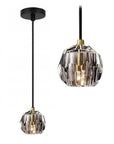 Lampa Sufitowa Kryształ APP586-1CP Czarna