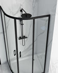 Kabina Prysznicowa Rea Look Czarna Black 80x80 Bez brodzika 4