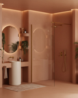 Kabina Prysznicowa Walk-in Rea Flexi Transparent / Brush Gold 110 7