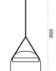 Lampa Wisząca Szklana APP617-1CP Szara