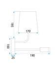 Lampa Ścienna Kinkiet APP1610-2W Black 7