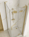 Kabina Prysznicowa REA Hugo 90x90 Złota Szczotkowana