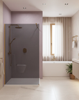 Kabina prysznicowa Walk-In Rea Flexi Grey / Brush Gold 90 6
