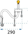 Lampa Kryształowa Kinkiet 300757