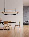Lampa Led Wisząca Drewno App1530-cp 3