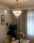 KRYSZTAŁOWA LAMPA SUFITOWA 312358 Złota