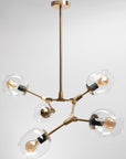 Lampa Wisząca Szklane Kule 5 Ramion APP506-5C Złota
