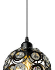 LAMPA WISZĄCA SUFITOWA KRYSZTAŁOWA APP206-1C Czarna 3