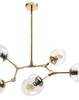 Lampa Wisząca Szklane Kule 5 Ramion APP506-5C Złota