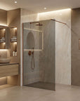 Kabina prysznicowa Walk-In Rea Flexi Grey / Brush Copper 140 15