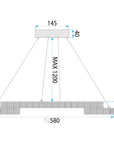 Lampa Sufitowa Wisząca Led App1771-cp Złota 60cm 8