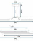 Lampa sufitowa wisząca Led APP807-CP + PILOT
