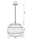 Lampa Wisząca Boho APP1483-1CP Czarna