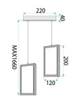 Lampa Sufitowa Wisząca Led Lhj085-2cp Czarna 7