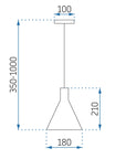 Lampa Wisząca Betonowa APP995-1CP
