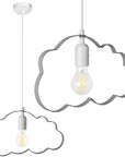 LAMPA WISZĄCA CHMURKA SZARA