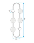 LAMPA ŚCIENNA KINKIET APP1144-4W złota