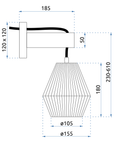 LAMPA ŚCIENNA KINKIET APP1149-1W Wood