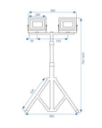 Halogen LED budowlany na statywie RSL006-2x100N 10
