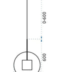 Lampa wisząca szklana loft APP558-1CP 25cm czarna 9