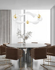 Lampa Wisząca Led G010-cp Biały/złoty 4