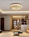 Lampa Kryształowa Plafon App1724-c 60cm Złota Szczotkowana 3