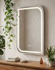 Lustro ścienne LED ZONE 80x60 Nikiel Szczotkowany 3