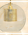 Lampa wisząca szklana loft APP554-1CP 20cm Złota 6