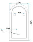 LUSTRO ŚCIENNE LED 60x100cm DART GOLD 11