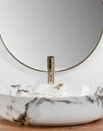 Umywalka nablatowa REA Queen Carrara Shiny