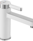 Bateria Umywalkowa REA POLO Biała-Chrom Niska