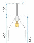 Lampa Sufitowa Szklana Modern APP892-1CP
