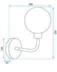 LAMPA ŚCIENNA KINKIET APP1301-1W Czarno Złota
