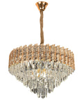 Lampa Wisząca Z Kryształami G054-cp 50cm Złota 1