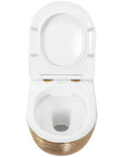 Misa WC podwieszana Carlo Flat złota szczotkowana