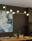 Lampa Wisząca Szklane Kule 8 szt APP615-8CP Złota