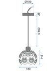 LAMPA WISZĄCA SUFITOWA KRYSZTAŁOWAA APP208-1C Złota
