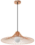 Lampa Sufitowa Wisząca Płaska Okrągła Loft APP483-1CP Różowe Złoto 7