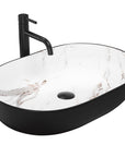 Umywalka nablatowa Rea CLEO 61 BLACK AIAX MATT