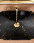 Umywalka nablatowa Rea Royal Black Marble Matt